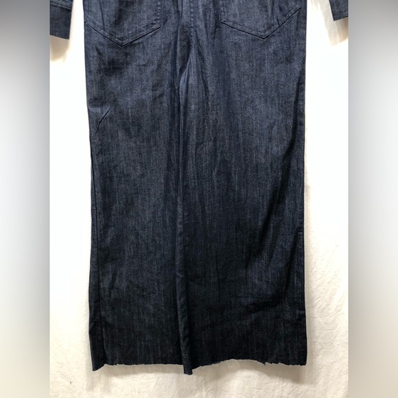 7 for all Mankind Denim Jumpsuit Zip Front Long Sleeve Bootcut XS - Picture 4 of 16